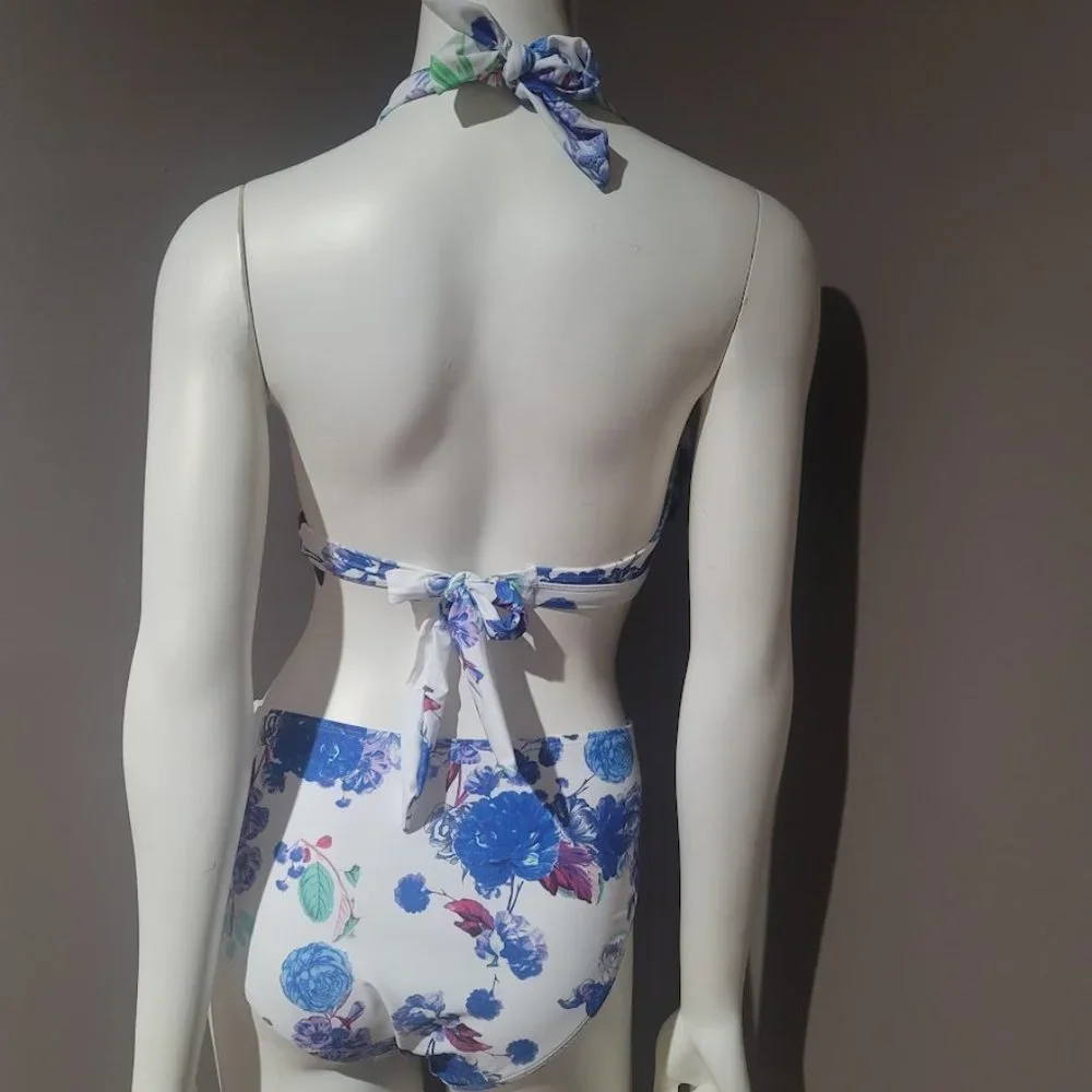 Rachel Roy Floral Halter Bikini Set Size Small